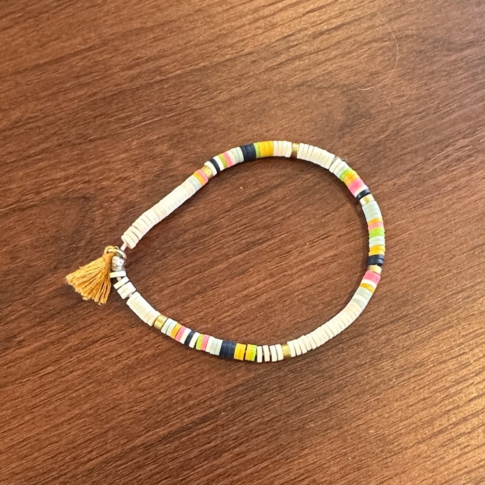 Colorful Beaded Bracelet with Tassel